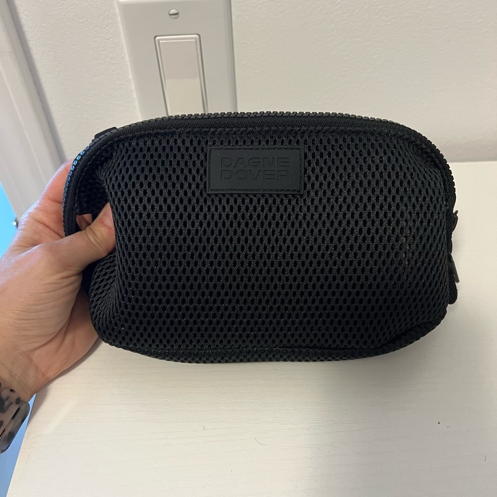 Dagne Dover Black Toiletry Bag Sleek and Functional